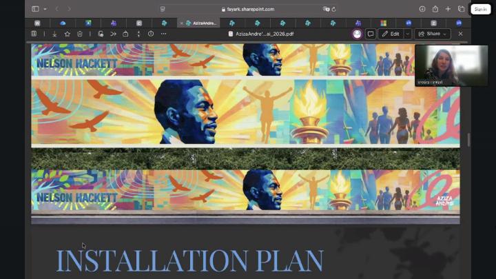 Fayetteville Arts Council Subcommittee Meeting Nelson Hackett Mural Selection 4.6.2026