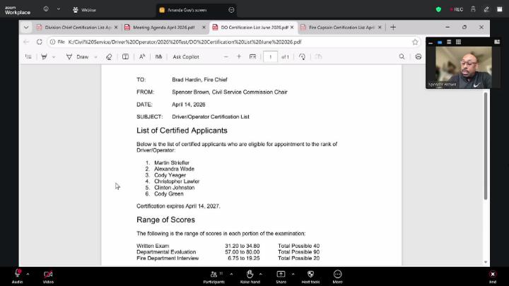Civil Service Commission 4.14.2026